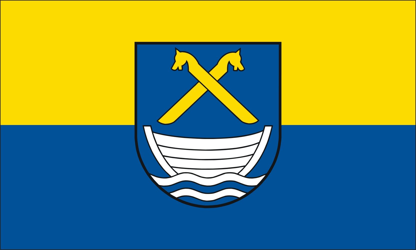 Drapeau XL Commune de Kalkhorst pour mât de jardin et décoration extérieure