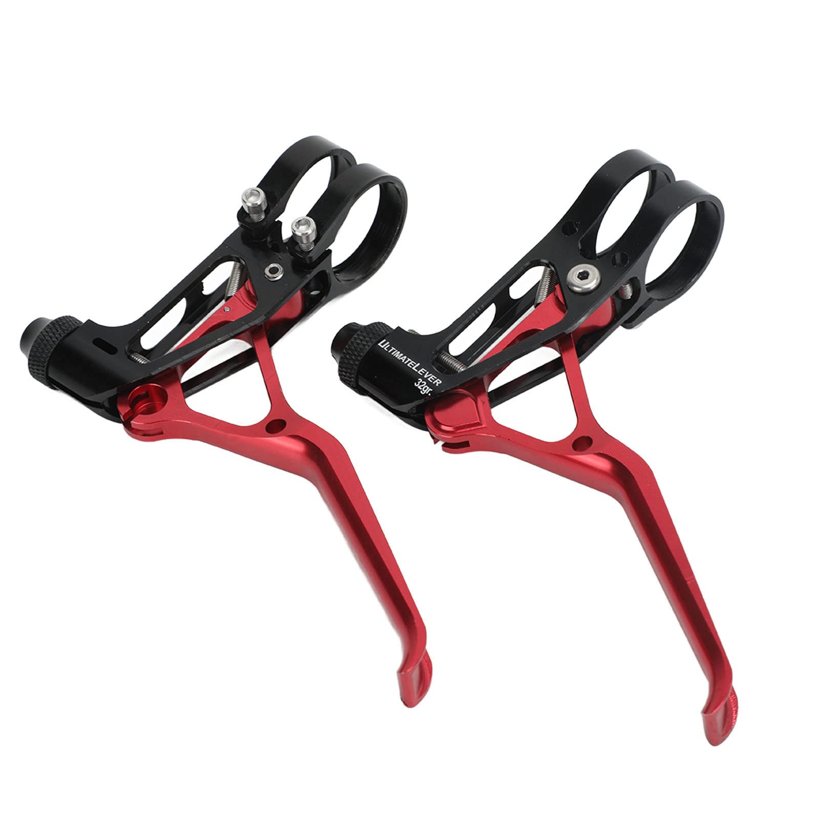 Maniglia del freno cava Leva del freno della bici da strada in lega di alluminio leggera CNC per regolazione delle leve del freno della bici del manubrio da 22,2 mm (Rossa)
