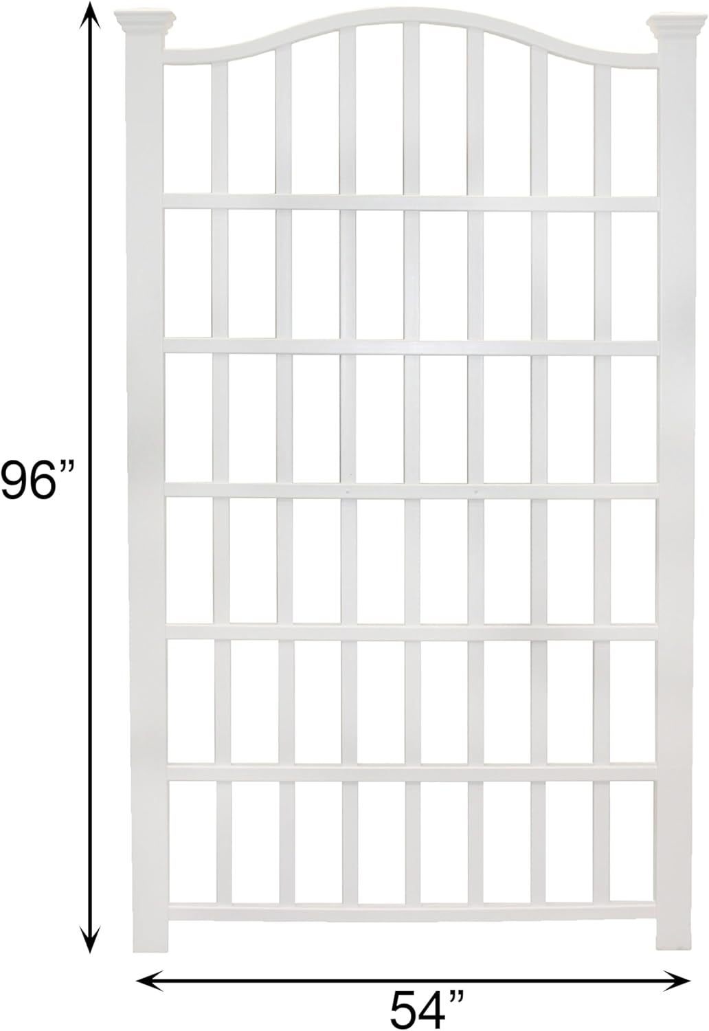 Vita Grande 54"W x 90"H Vinyl Trellis, white (VA68200)