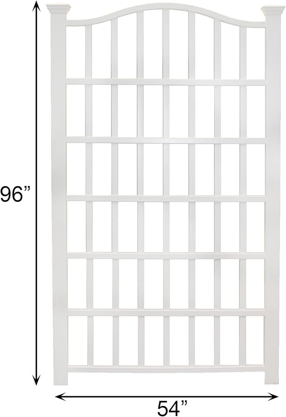 Vita Grande 54W x 90H Vinyl Trellis, white (VA68200)
