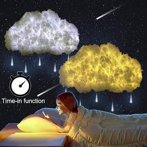 Miniatura 3 de Kit de relámpagos de lluvia y nube pequeña, sincronización de música, multicolor, reemplazo de relámpagos inalámbricos, aplicación remota