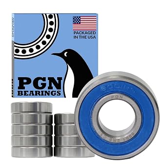 PGN 6001-2RS 10 Pack Ball Bearing 12x28x8mm Chrome Steel Sealed