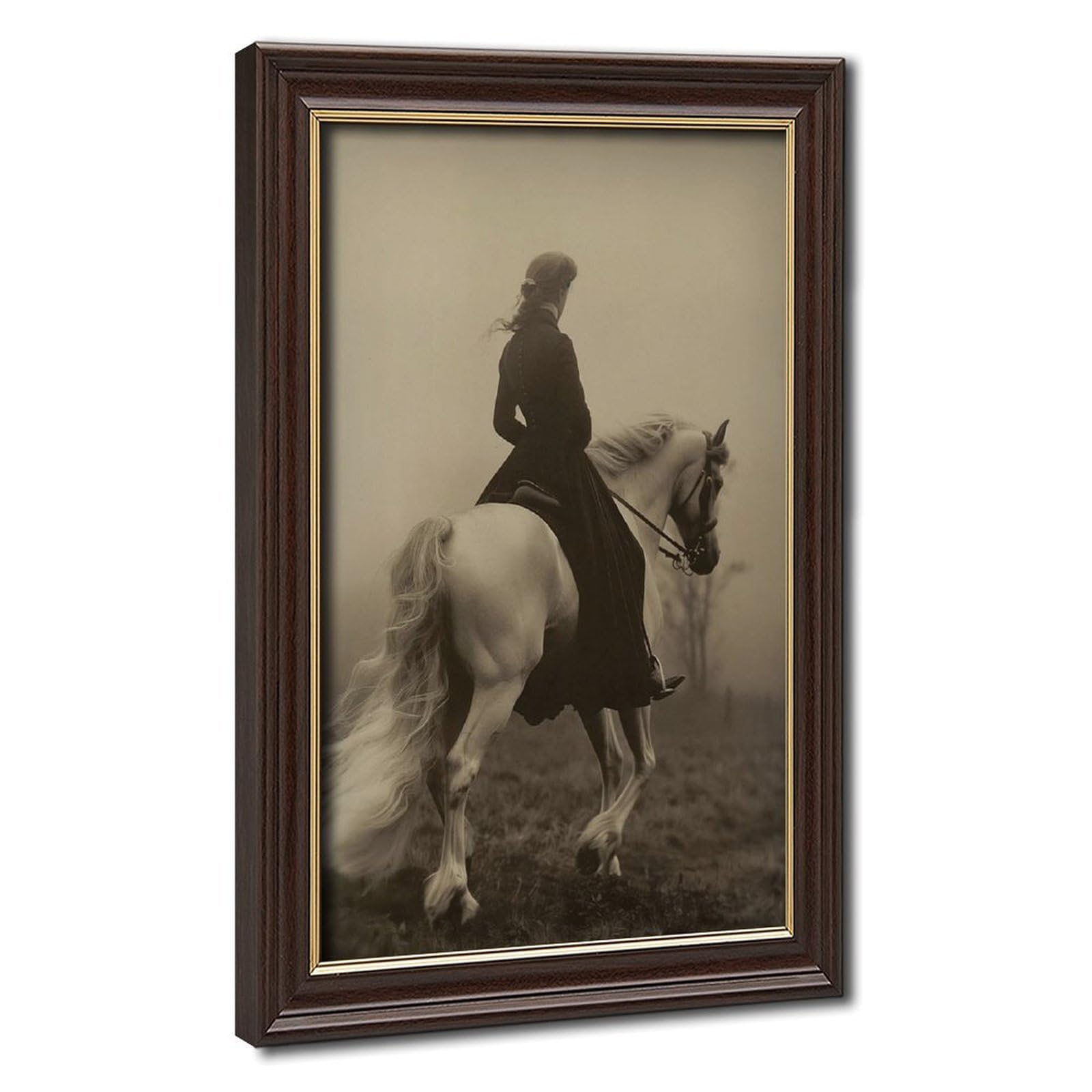Bareronor Victorian Horse Poster (3) Canvas Poster Bedroom Decor Landscape Office Room Decor Gift 24" L X 36" W