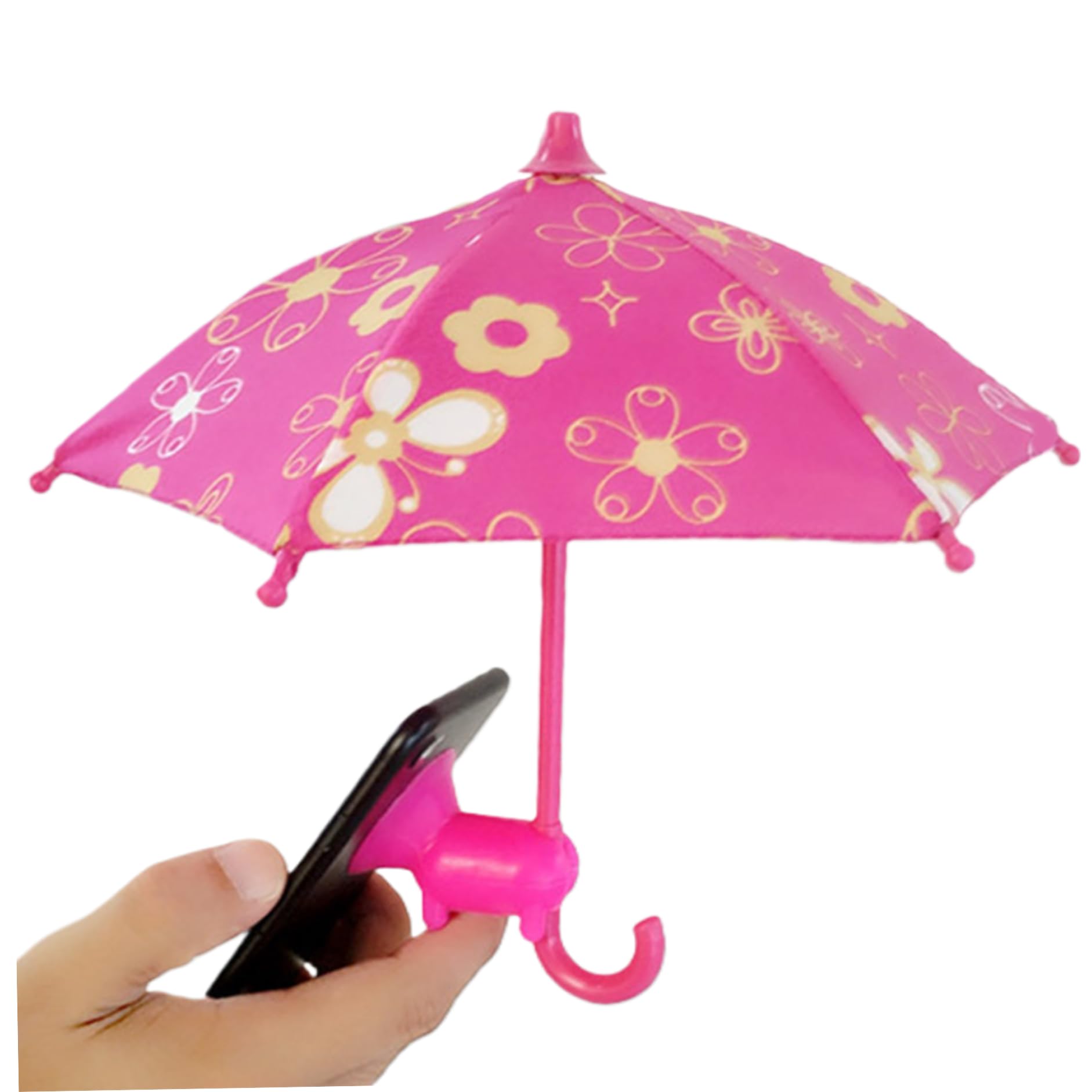 Jeorywoet Phone Umbrella Anti-reflection Phone Sun Shade Cute Mini Phone Holder with Piggy Suction Cup Multifunctional Cellphone Umbrella Phone Accessories