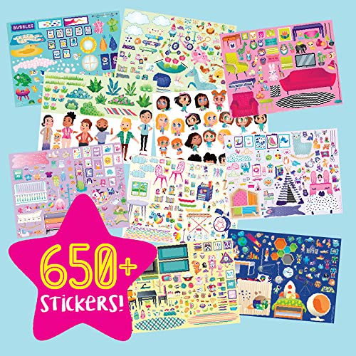 Craft-Tastic Jr – Wall Sticker Playhouse – 3-Foot Tall Dreamhouse With Over 650 Reusable Stickers #TOP1