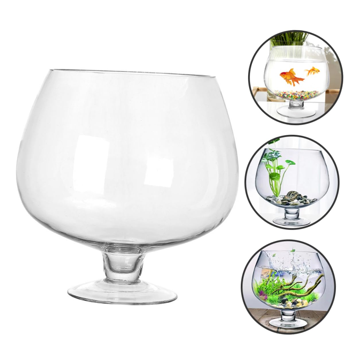 TOPBATHY Aquarium Décoratif en Verre pour Poissons Betta Mini Aquarium Design Moderne Et Élégant Idéal pour La Décoration De La Maison Ou du Bureau