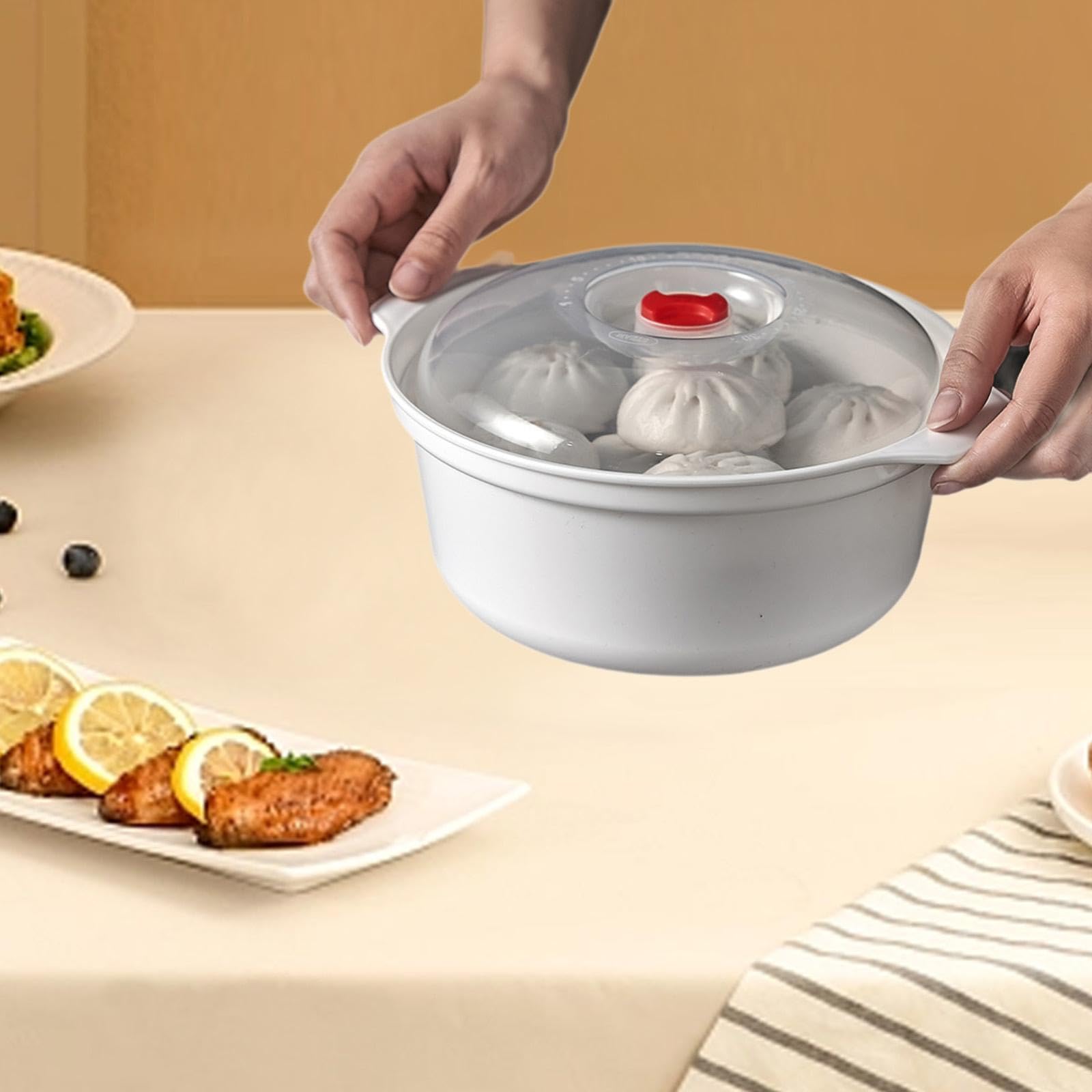 Gralara Mikrowellenschüssel mit Deckel für Lebensmittel Erwärmen Nudelschüssel Reiseschale Obstschale Salatschale Kompakte PP Schüssel für Heißes Essen Aufbew, 6 Stück