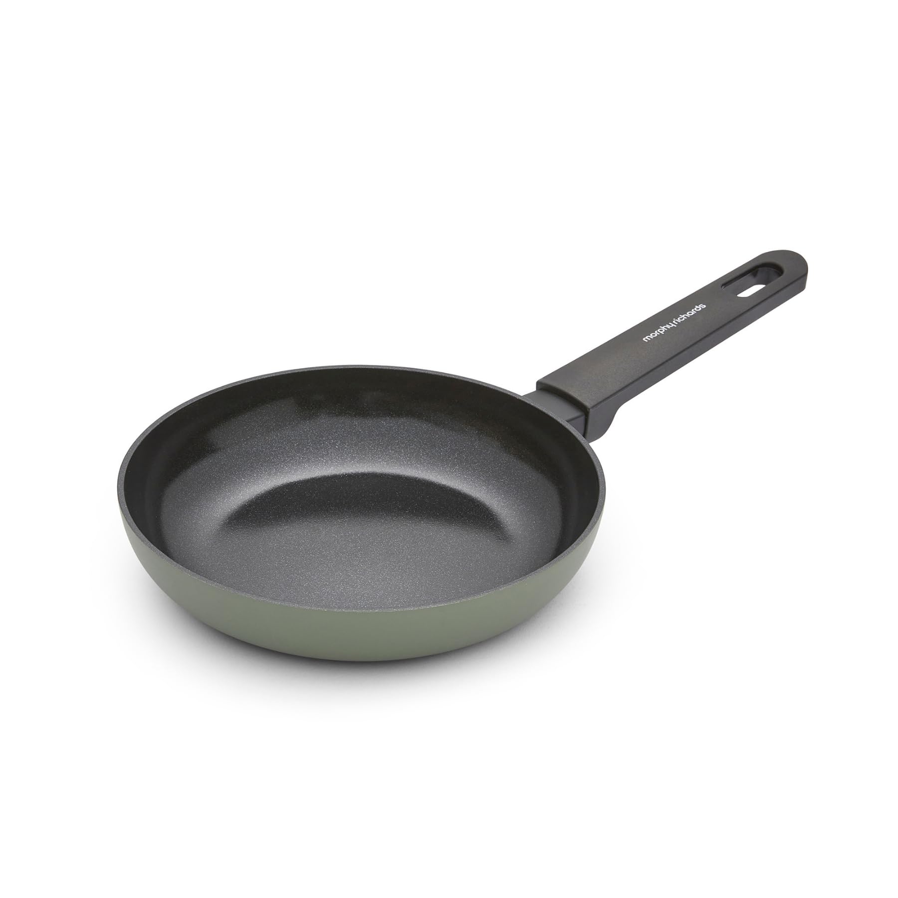 Morphy Richards Frying Pan, Recycled Aluminium, 20cm, Non Stick Ceramic Coating, Soft Touch Handles, Oven Safe Up to 180c, Suitable for All Hobs, Green, 853000