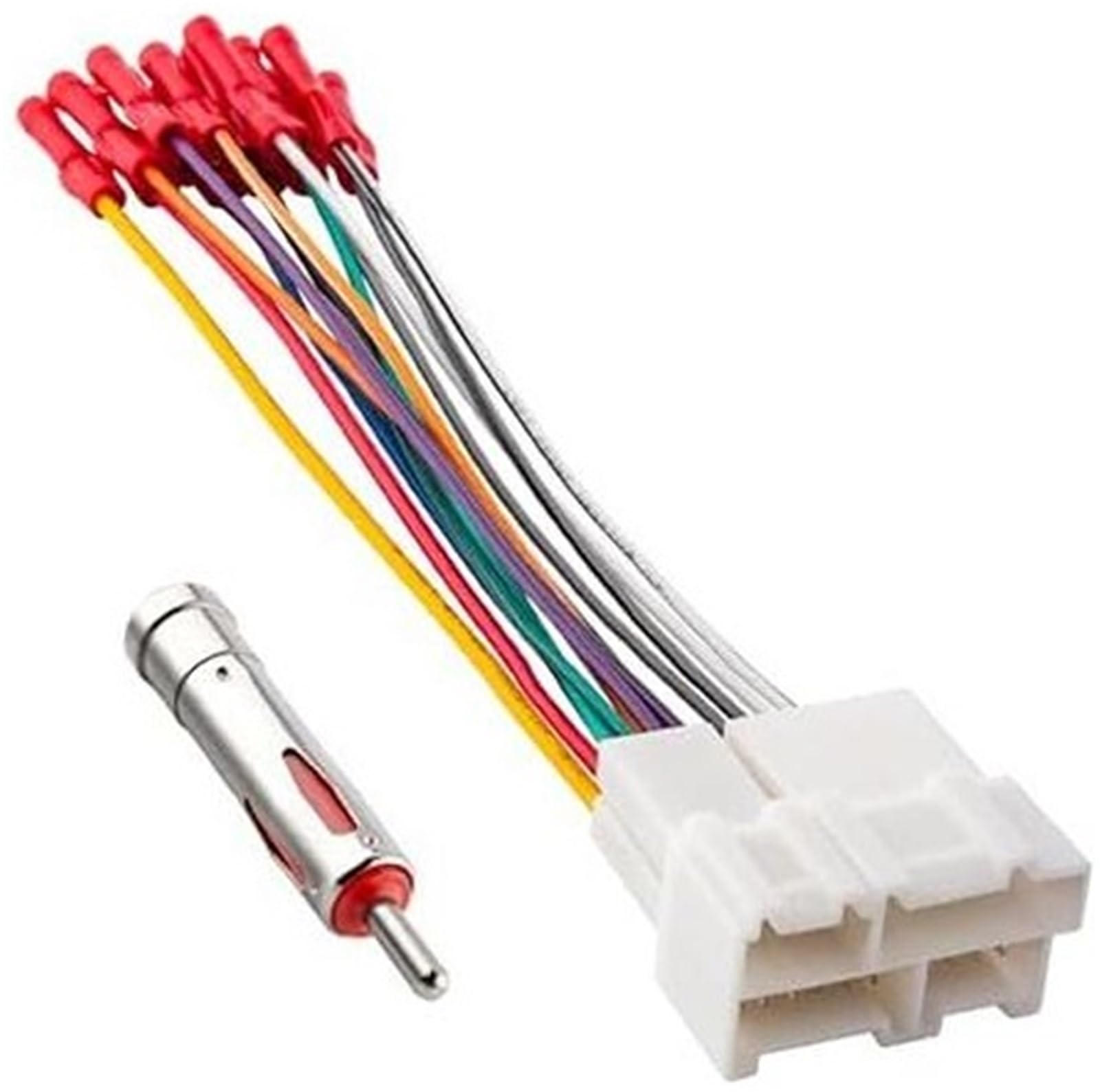 Wiązka przewodów radia samochodowego z adapterem antenowym, do modeli GM z lat 1988-2002, Chevrolet, GMC, Buick, Cadillac, montaż adaptera stereo z łącznikiem przewodów Butt Kabel adaptera radi