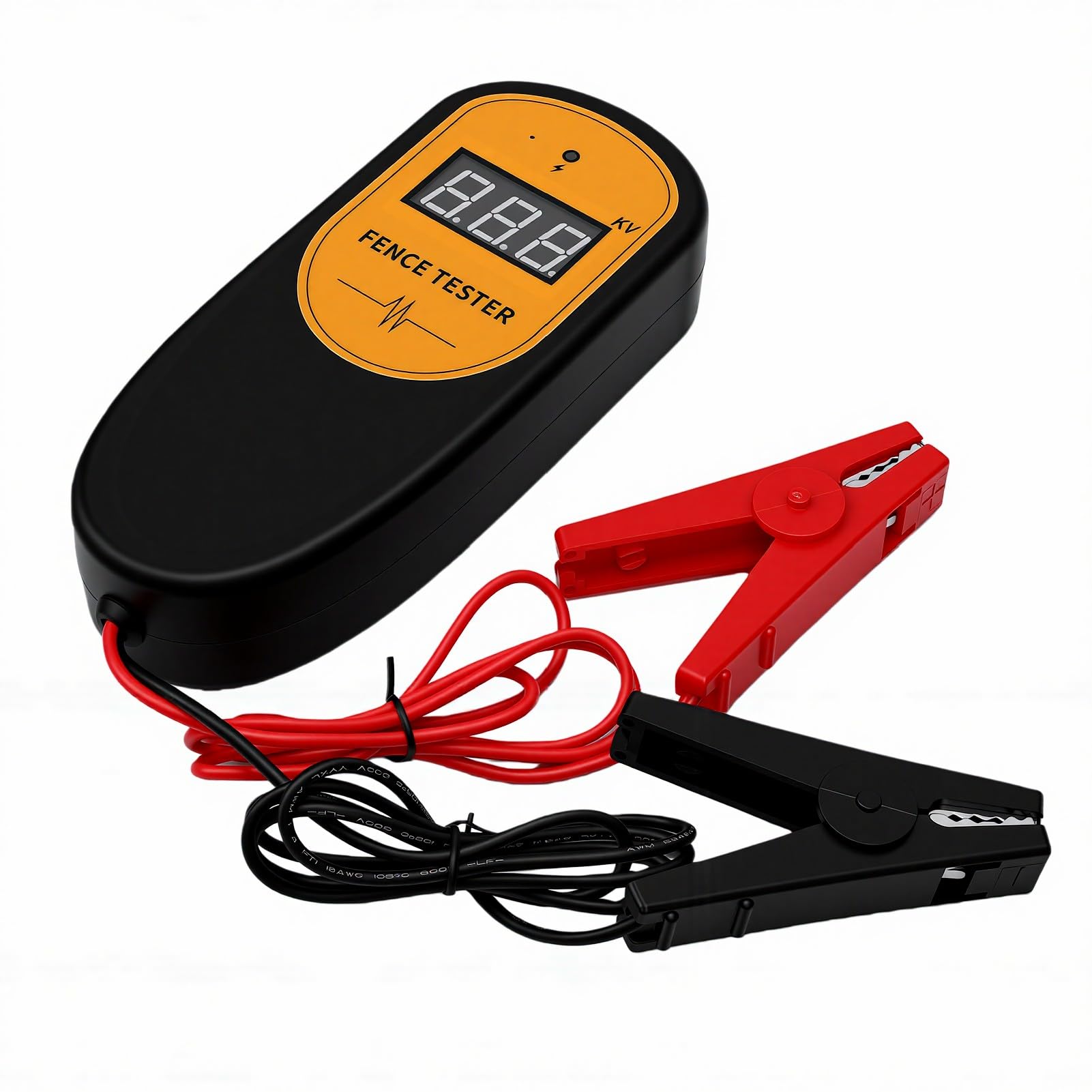 Generic Tester per Recinzione Elettrica Ad Alta Tensione Portatile con Protezione del Circuito e Clip Ergonomiche per Recinzioni Equestri 500 V-13 KV