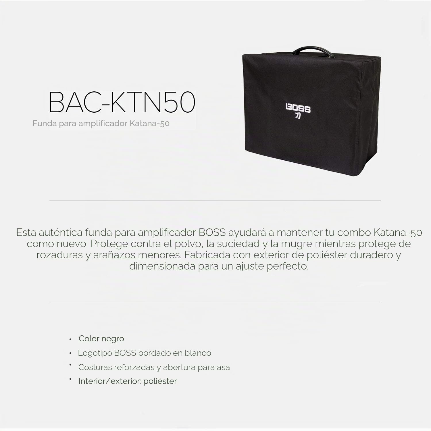 Funda a medida BOSS BAC-KTN50 para los amplificadores Katana-50 y Katana-50 MkII | Consigue que tu amplificador Katana luzca como nunca con esta auténtica funda de amplificador BOSS
