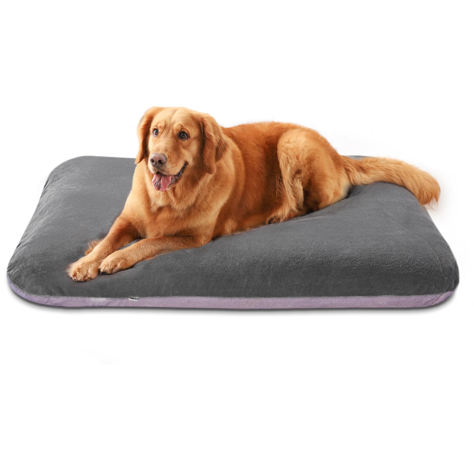 Magic Dog Super Soft Large Orthopedic Foam Bed, 39 Inches With Anti-Slip Bottom, Removable and Washable Cover, Light Grey