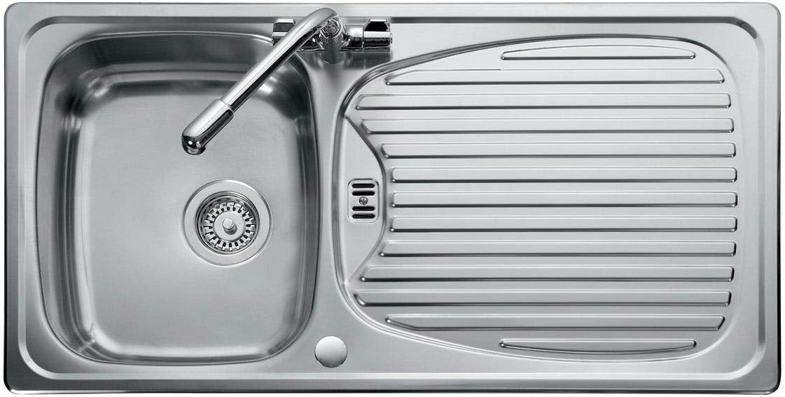 Leisure EL9501 Top-Mount Kitchen Sink Rectangular Stainless Steel Sink – Kitchen Sinks (Top-Mount Kitchen Sink, Rectangular, Stainless Steel, Stainless Steel, 1 Bowls, Rectangular)