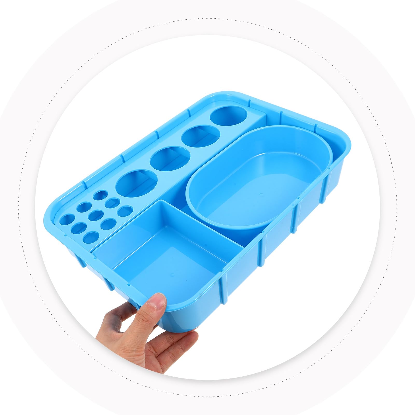 Dispensador de Medicamentos Médico Azul de Plástico Compartimentos Integrados y Diseño Apilable Vertical para Hospitales y Salas de Infusión