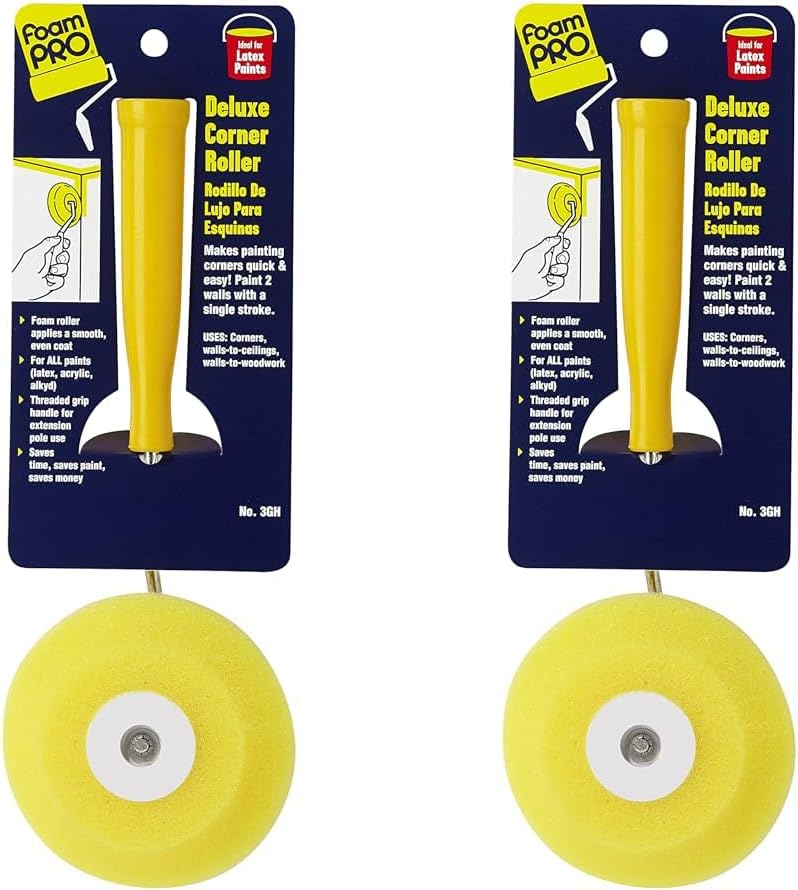 FoamPRO 3GH Corner Paint Roller, 1 Count (Pack of 2)
