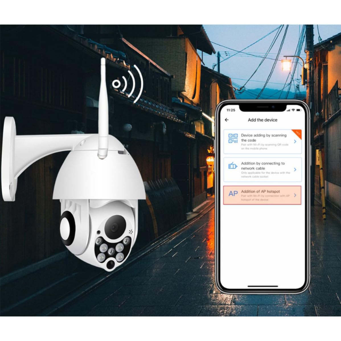 Telecamera di Sicurezza Wifi Ptz per Casa e Esterno