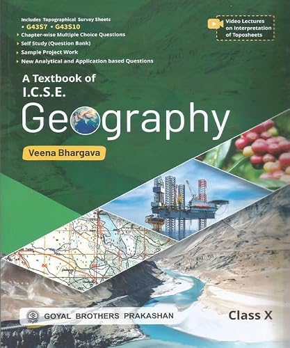A Textbook Of Icse Geography Class 10-Veena Bhargava ,New Revised Edition For 2024-2025