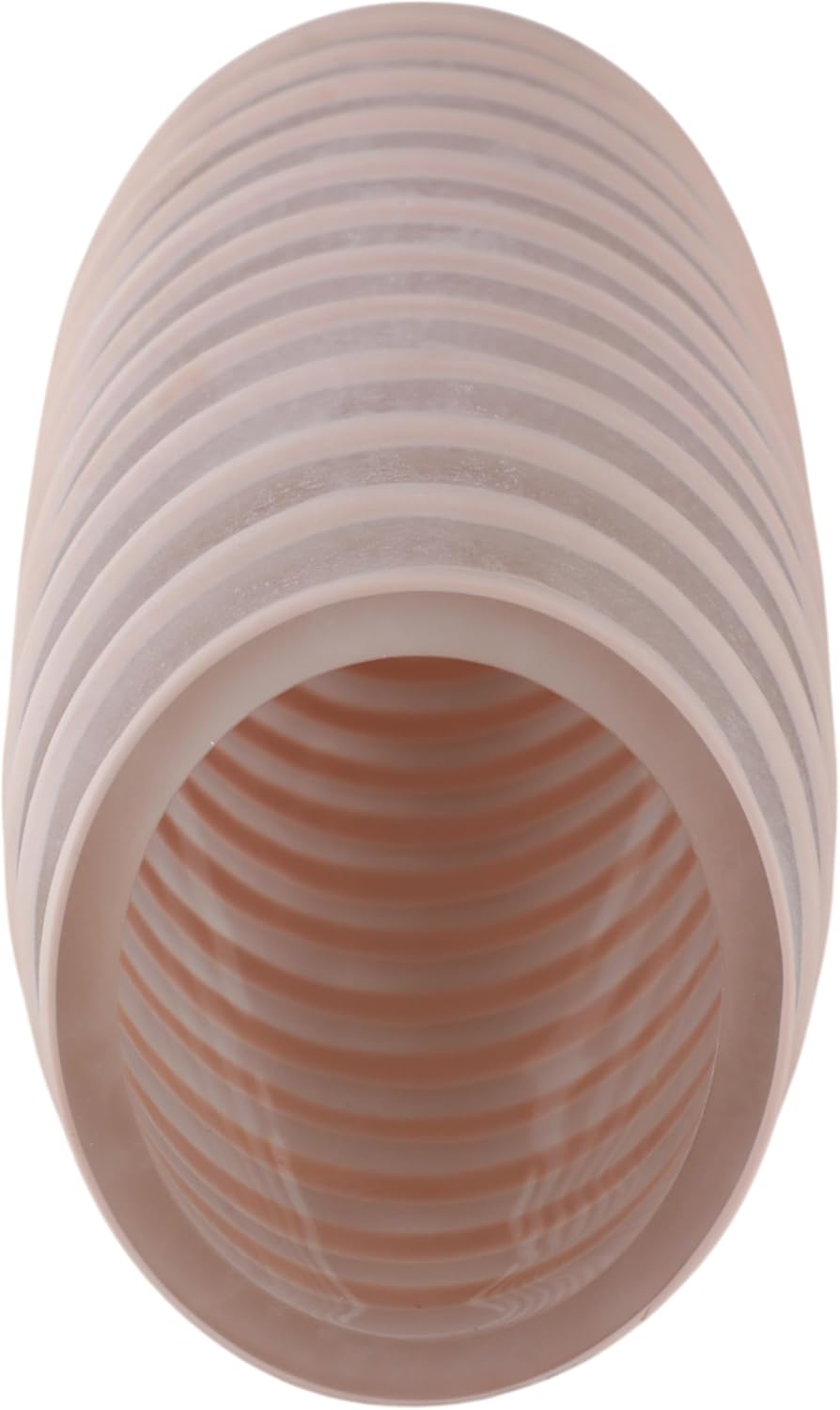 Decorative Carved Glass Vase for Counter - Perfect Flower Vase for Living Room, Bedroom, Office, and Room Styling - Stylish House Decor, Home Display Accent, and Coffee Table Centerpiece - 16", Ivory