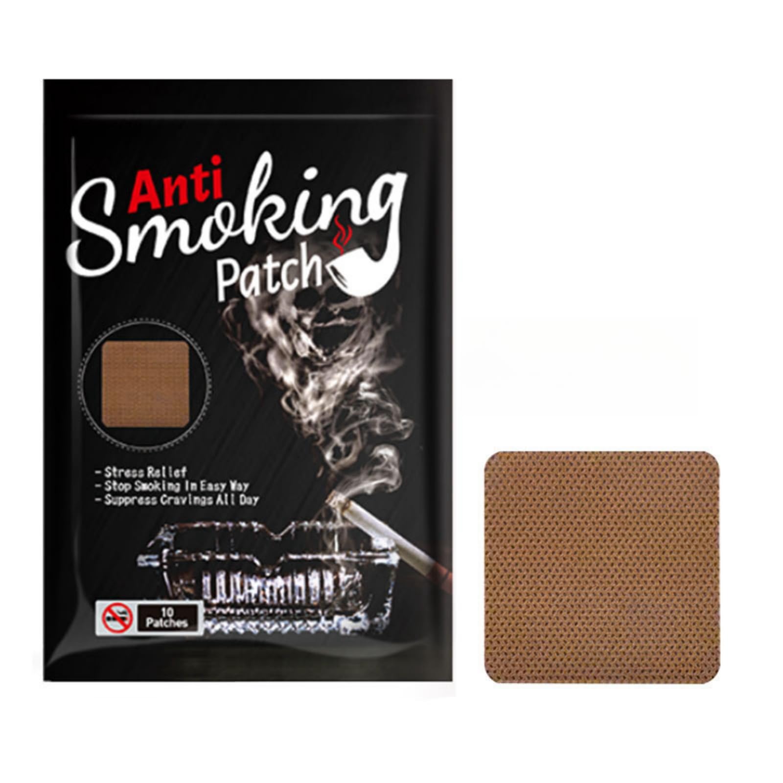 JDLYEVER Anti Smoking Patch - Quit Smoking Naturally with Herbal Assistance - Easy Application - Long-Lasting Effect - Discreet and Convenient, Skin-Friendly, Effective Craving Relief - 10 Patches