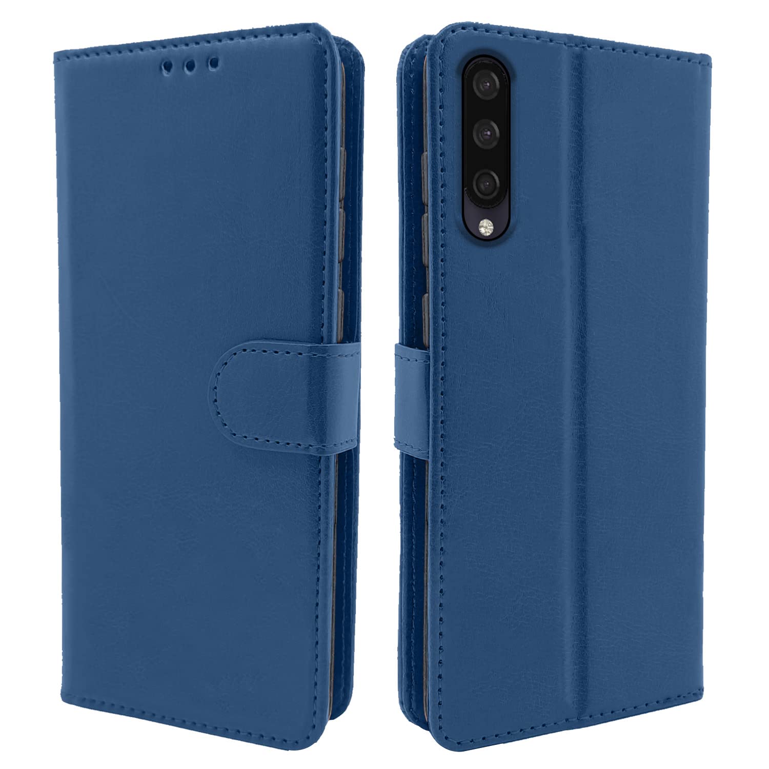 Pikkme Mi A3 Flip Case Leather Finish | Inside TPU with Card Pockets | Wallet Stand and Shock Proof | Magnetic Closing | Complete Protection Flip Cover for Mi A3 (Blue) (B084NXNWKB) Amazon Price History, Amazon Price Tracker