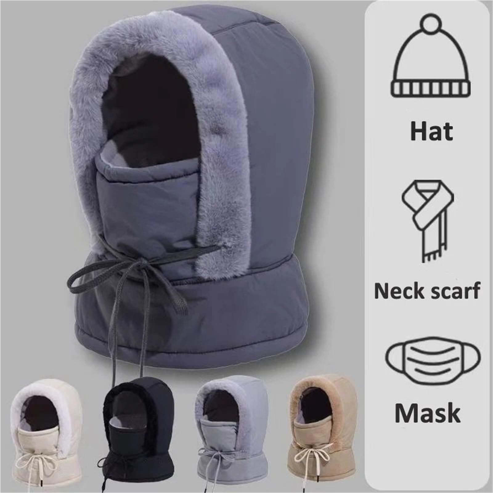 Scaldacollo Visiera da Sci Antivento Maschera Termica Traspirante Invernale Scaldacollo Sciarpa Cappuccio per Casco Scaldacollo da Ciclismo sottocasco