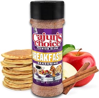 Cajun's Choice Premium Blend Breakfast Blend Seasoning 3.5 oz (Pack of 1) - Add to Coffee, Pancakes, Cereal, Waffles Donuts, French Toast and More