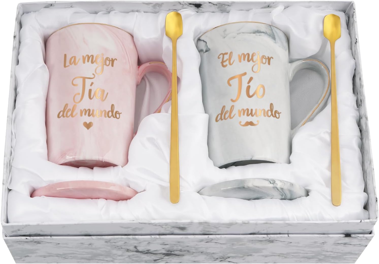 CabtncaTia & Tio Gifts: Best Spanish Aunt & Uncle Gifts, 14 Oz Mugs for Christmas