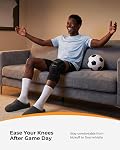 CooCoCo 5000mAh Cordless Knee Massager with Heat & Vibration, Knee Support Massager with LED Screen, Heated Knee Brace with 5 Heat Levels, 5 Vibration Modes, Gifts Idea for Dad Mens Him Women Mom Wife
