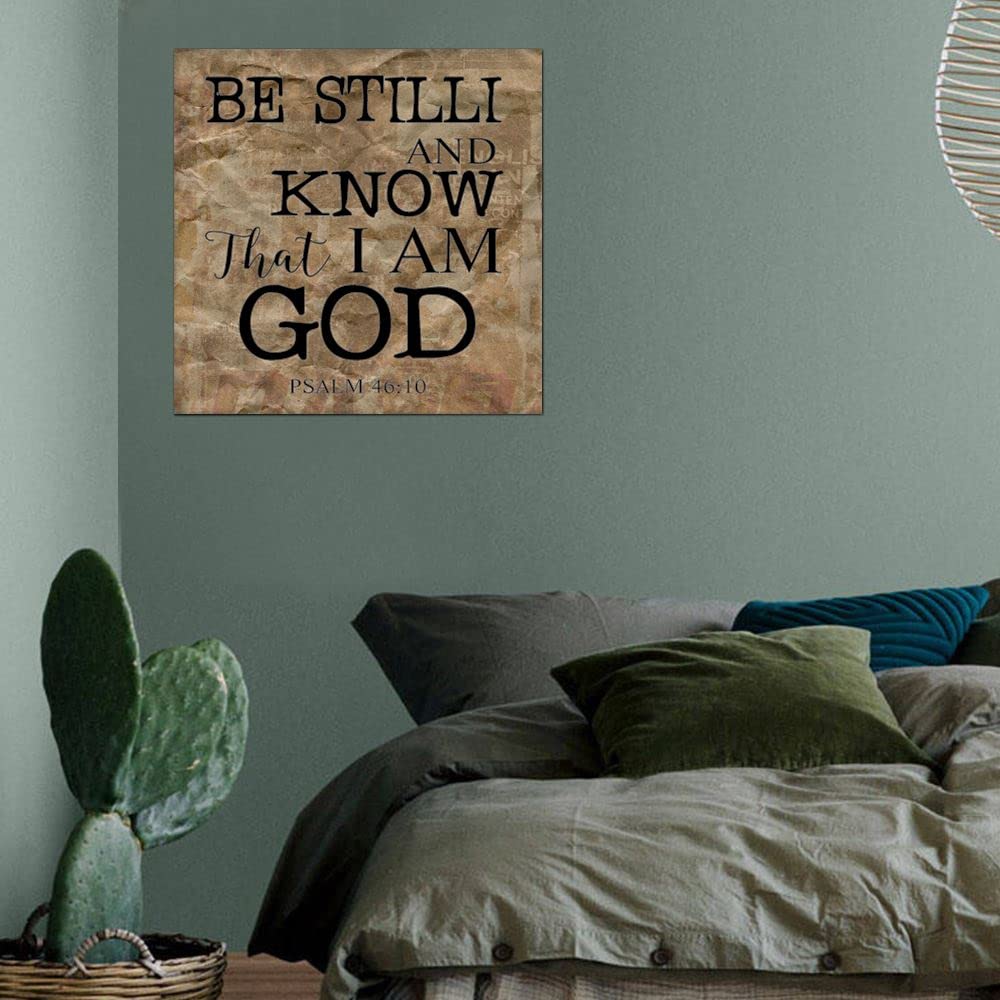 FoDuoDuo Cartello con cornice in legno con scritta God Is