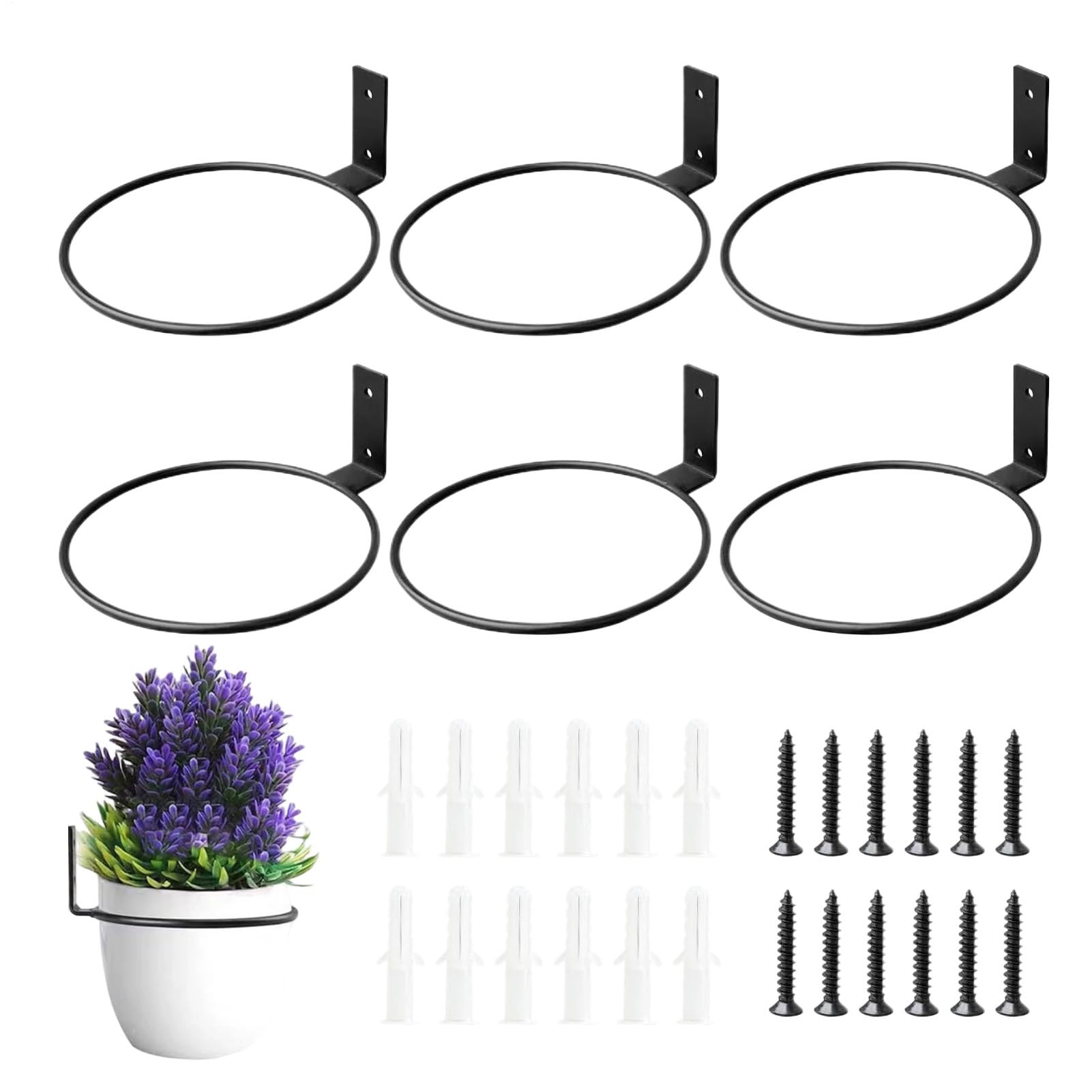 Support mural en métal pour pot de fleurs créez un jardin suspendu sur votre balcon ou salon