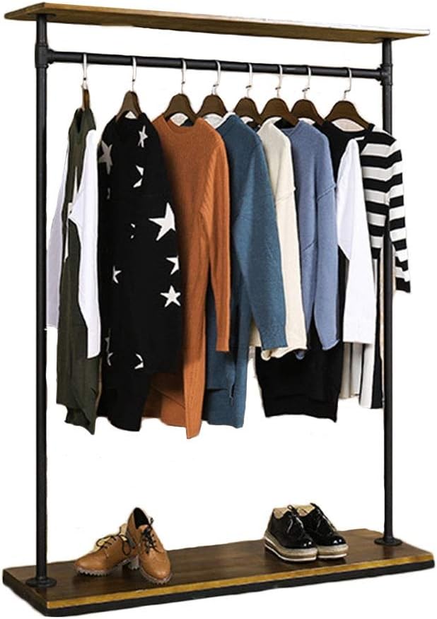 COAT RACK Metal Clothing Rack Commercial with Hanging bar and Storage Rack Entrance