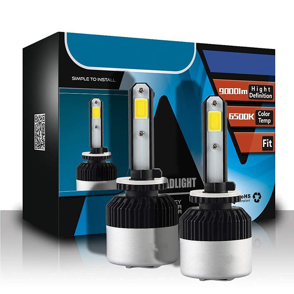 Miwings (2 Year Warranty Genuine H27/880/881 Hi/Lo 9000LM 6500K 72 W LED Automotive Headlight Bulbs Auto Conversion Driving Lamp (Cool White)