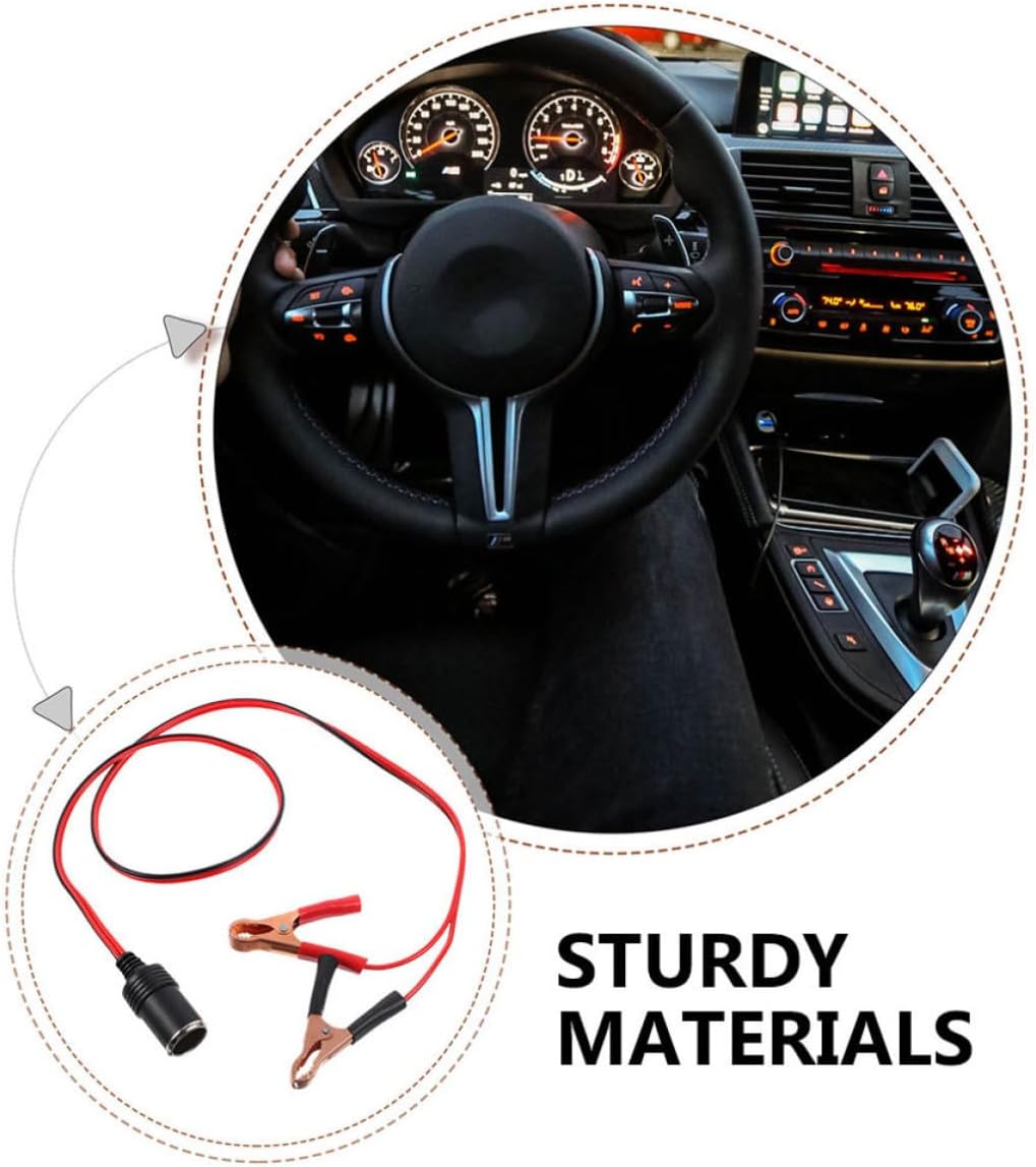 SHINEOFI Heavy Duty Car Battery Jumper Cables with Clip Design for Jump Starting Electric Vehicles and Cars, Large Power Capacity Silicone and Copper Wire, 1 Meter Length for Emergency Use