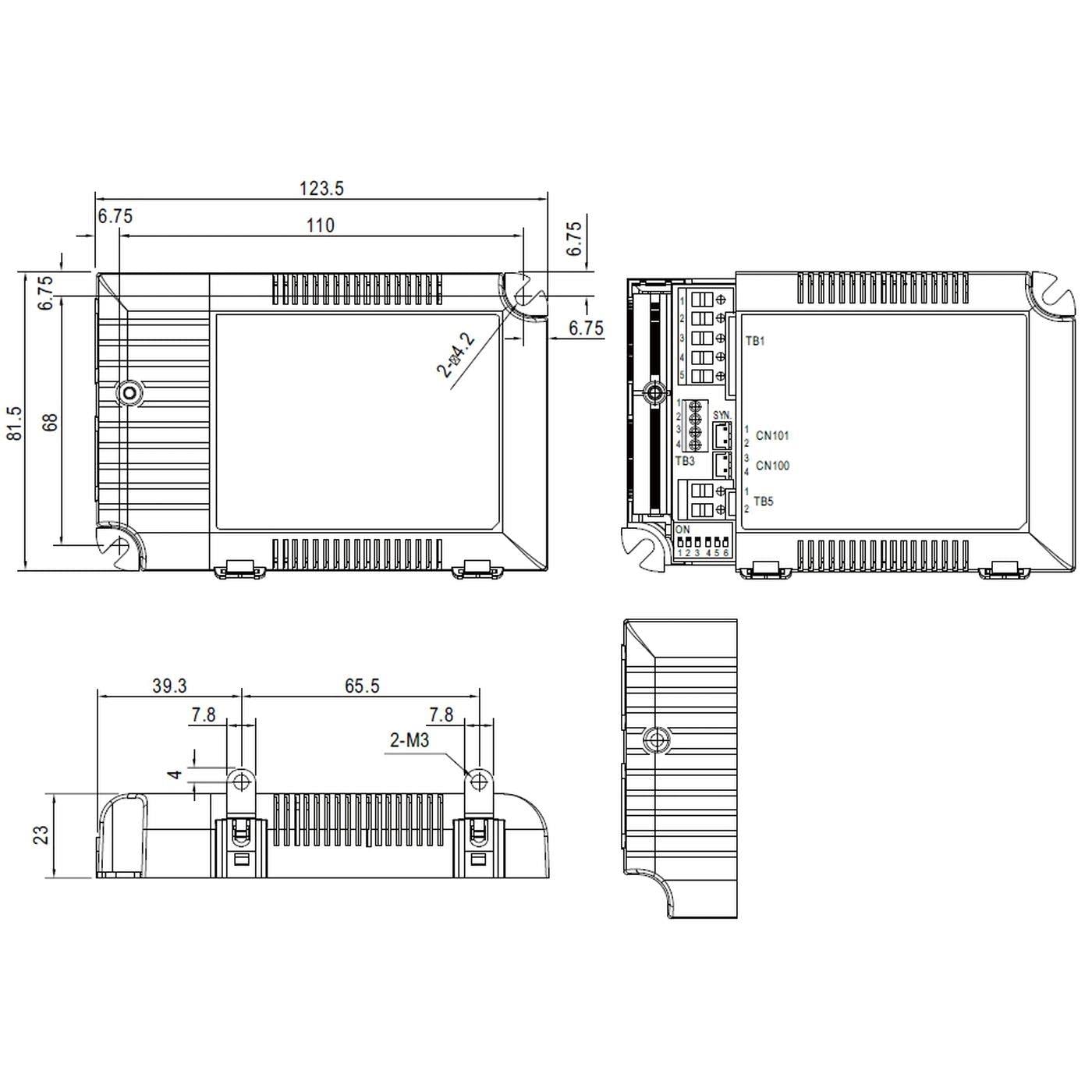 Mean Well LCM-40DA LED-Treiber Konstantstrom 42 W 0.35-1.05 A 2-100 V/DC dimmbar, PFC-Schaltkreis, Überlastschutz
