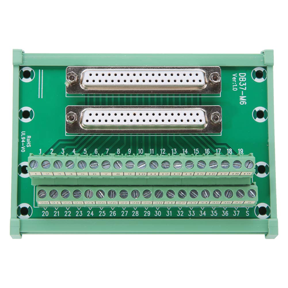 YWBL-WH Morsettiera DB37-M6 Doppia Femmina Montaggio DIN per Interfaccia Elettronica Industriale e Automazione