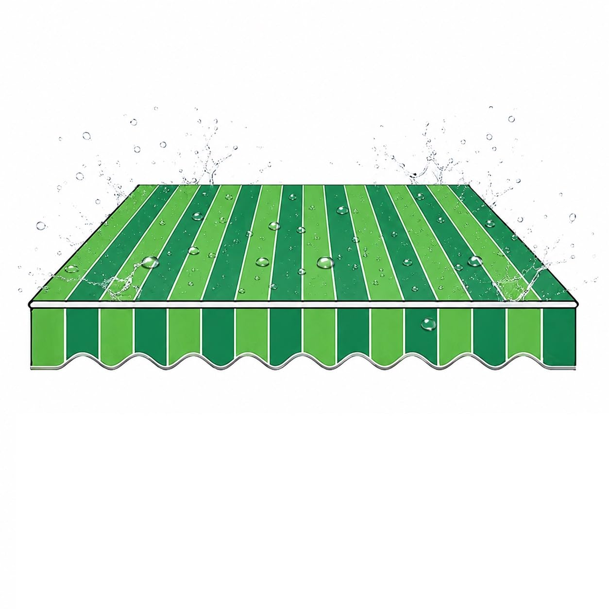 Tela para toldo de repuesto 6x2 m que elimina filtraciones y sol