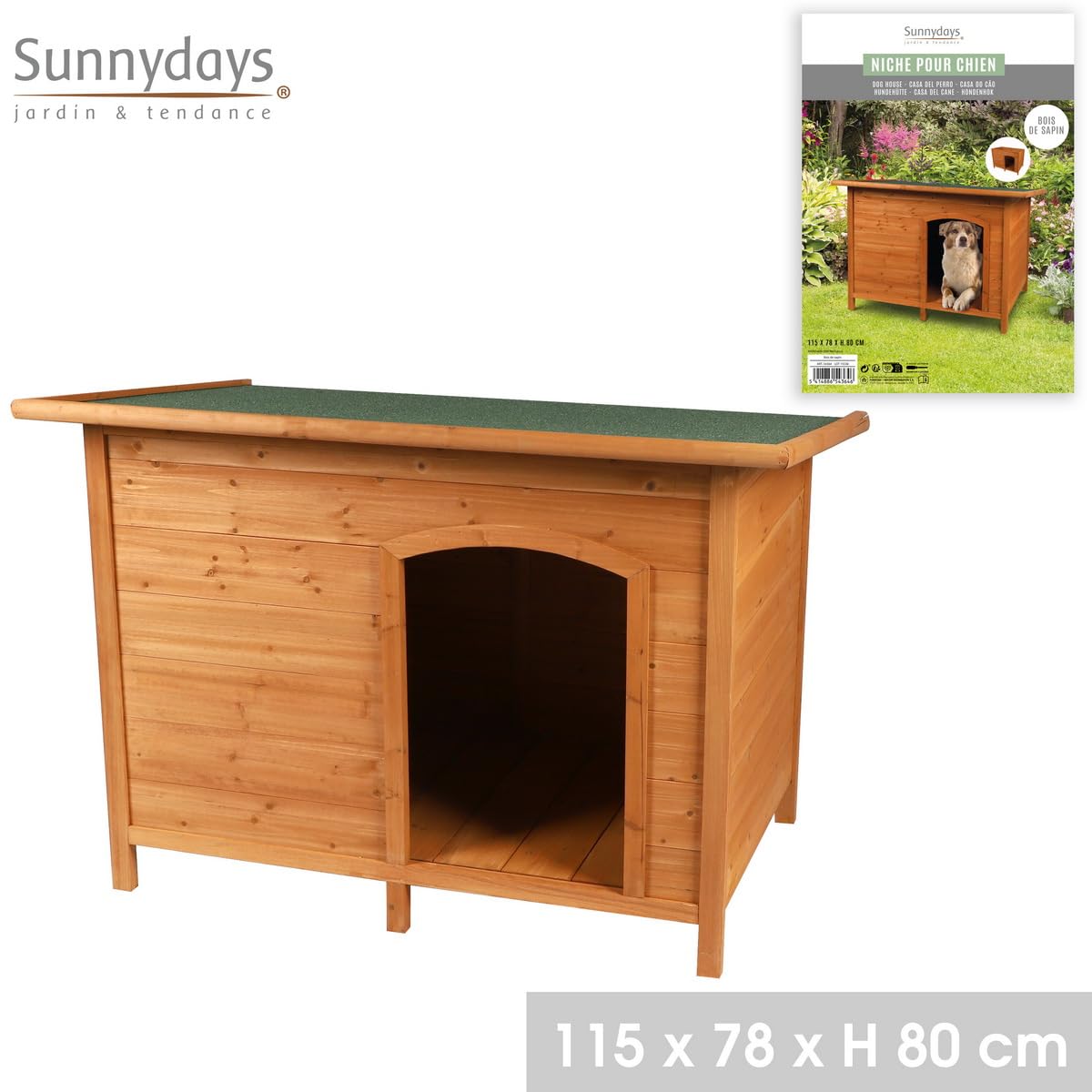 Fornord My Dog Nche Garden ze zdejmowanym dachem 115X78Xh80Cm