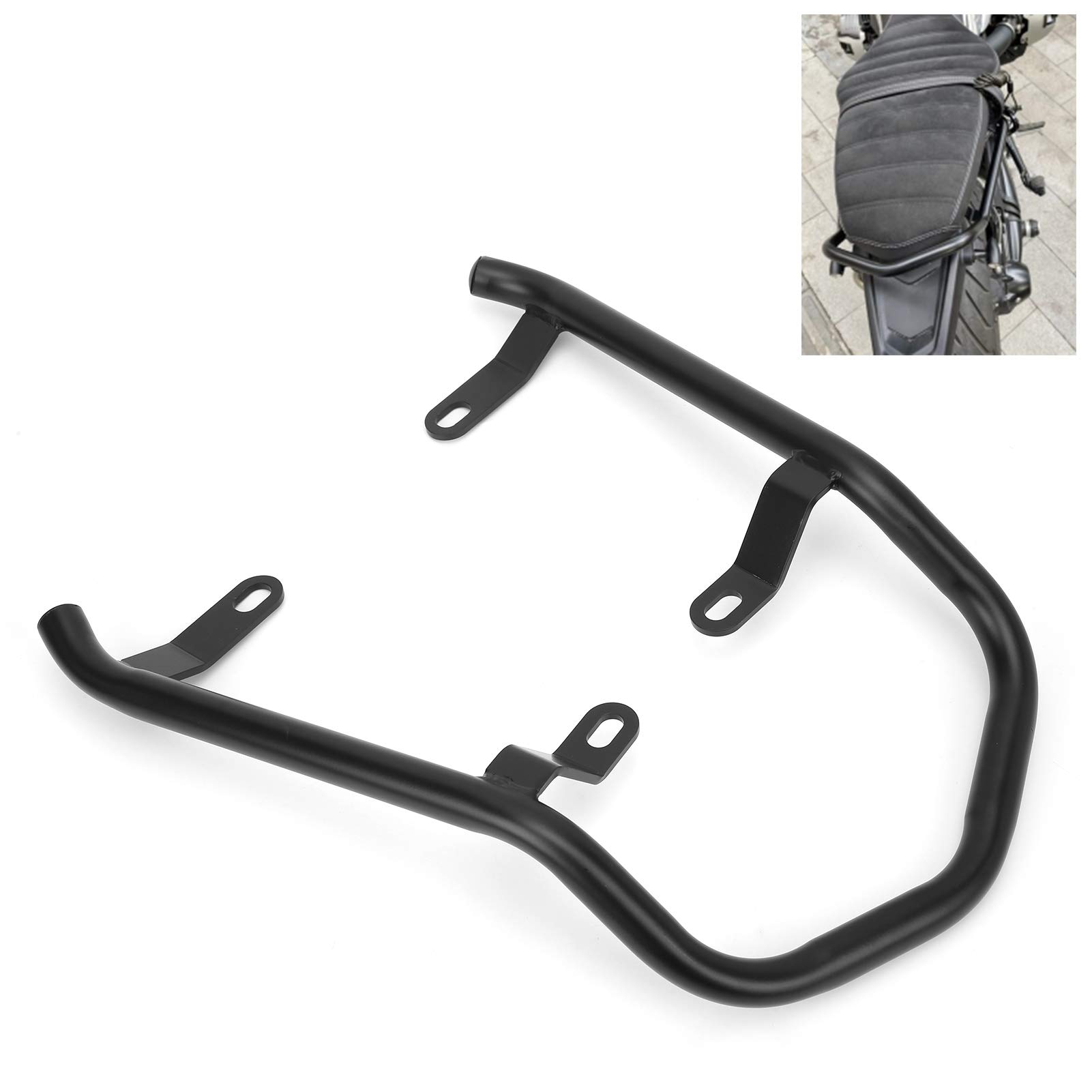 KIMISS Asiento Trasero de Motocicleta Apoyabrazos Portaequipajes Barra de Agarre para R NineT Scrambler/Pure