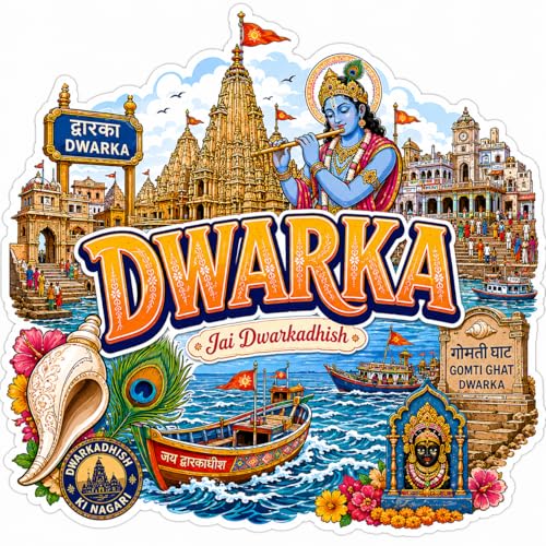 Image of Zesta Wooden Fridge Magnets Set | Refrigerator Decor Magnets for Kitchen | India Souvenir Fridge Magnet Collection | Wooden Magnet for Fridge Door Decoration (Dwarka)