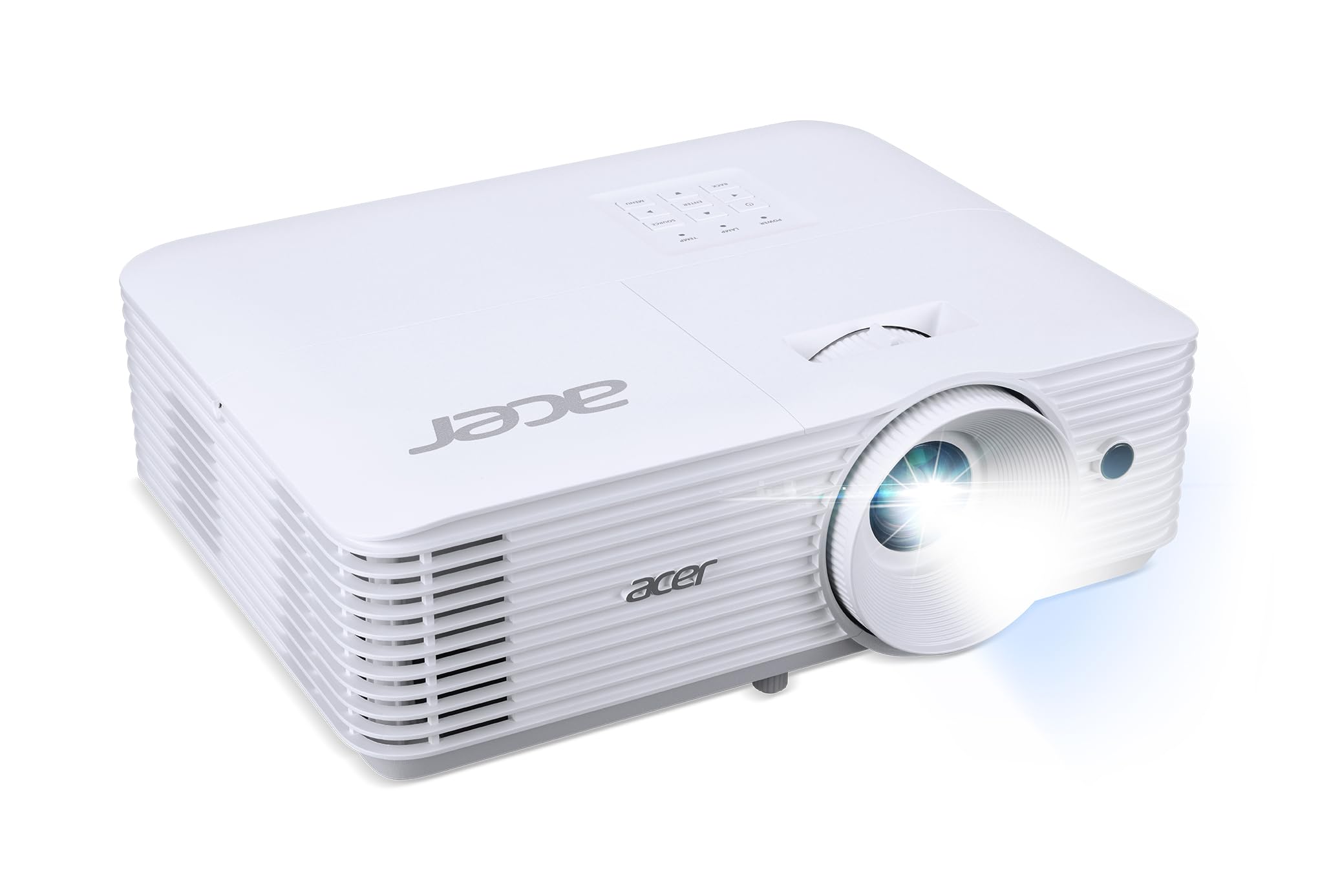 Acer H6546 DLP-Beamer - 1080p Full HD (1.920 x 1.080 Pixel), 5.200 ANSI Lumen, 10.000:1 Kontrast, 3D, Keystone, 1x 3 Watt Lautsprecher, HDMI (HDCP), weiß, Home Cinema