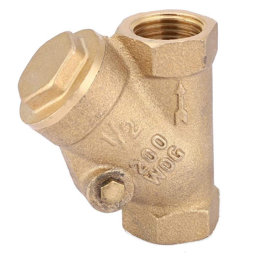 Válvula de retención unidireccional tipo Y de latón con rosca NPT de 1/2 pulgada - 1.6Mpa for agua y aplicaciones