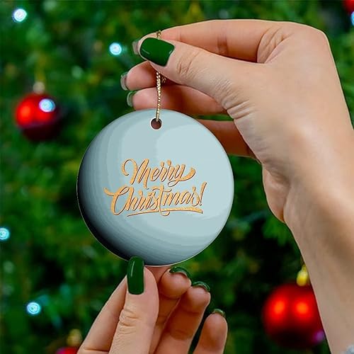 Miniatura 4 de Two-Side Printed Universe and Planets Ceramic Christmas Ornament Novelty for Family Friends Kids Cosmic Christmas Keepsake Pendants