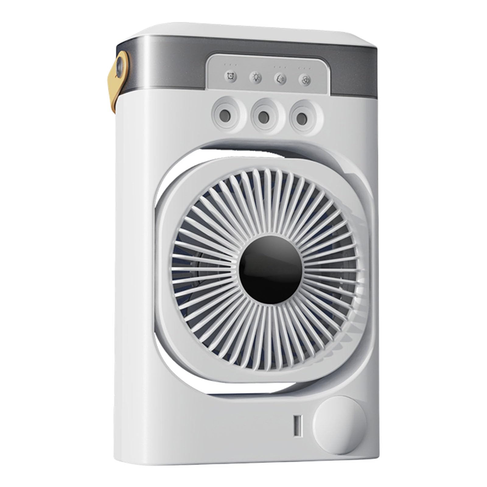 Haodream White Portable Air Cooler, Small Desktop Air Conditioning Fan, Rechargeable Cooling Machine 3 Speeds, Desk Conditioner, Silent Conditioners For Home Office Bedroom Table And Desktop