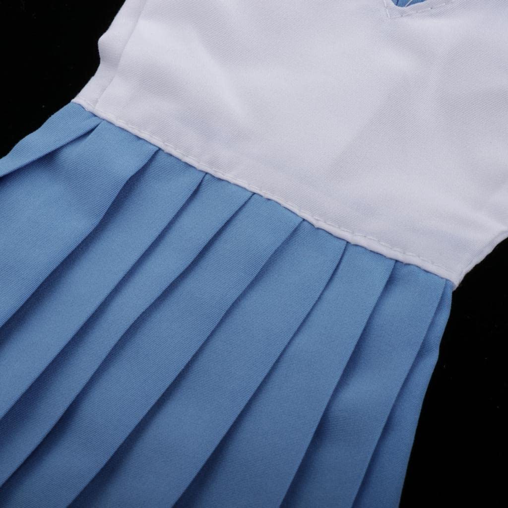 BJD Puppenkleid 1/3 BJD Puppenkleidung Prinzessinnen Party Kleid Mode Bekleidung Set Zubehör aus Stoff Handarbeit Passend für Night Lolita Puppen für, Schuluniform Blaue Rock