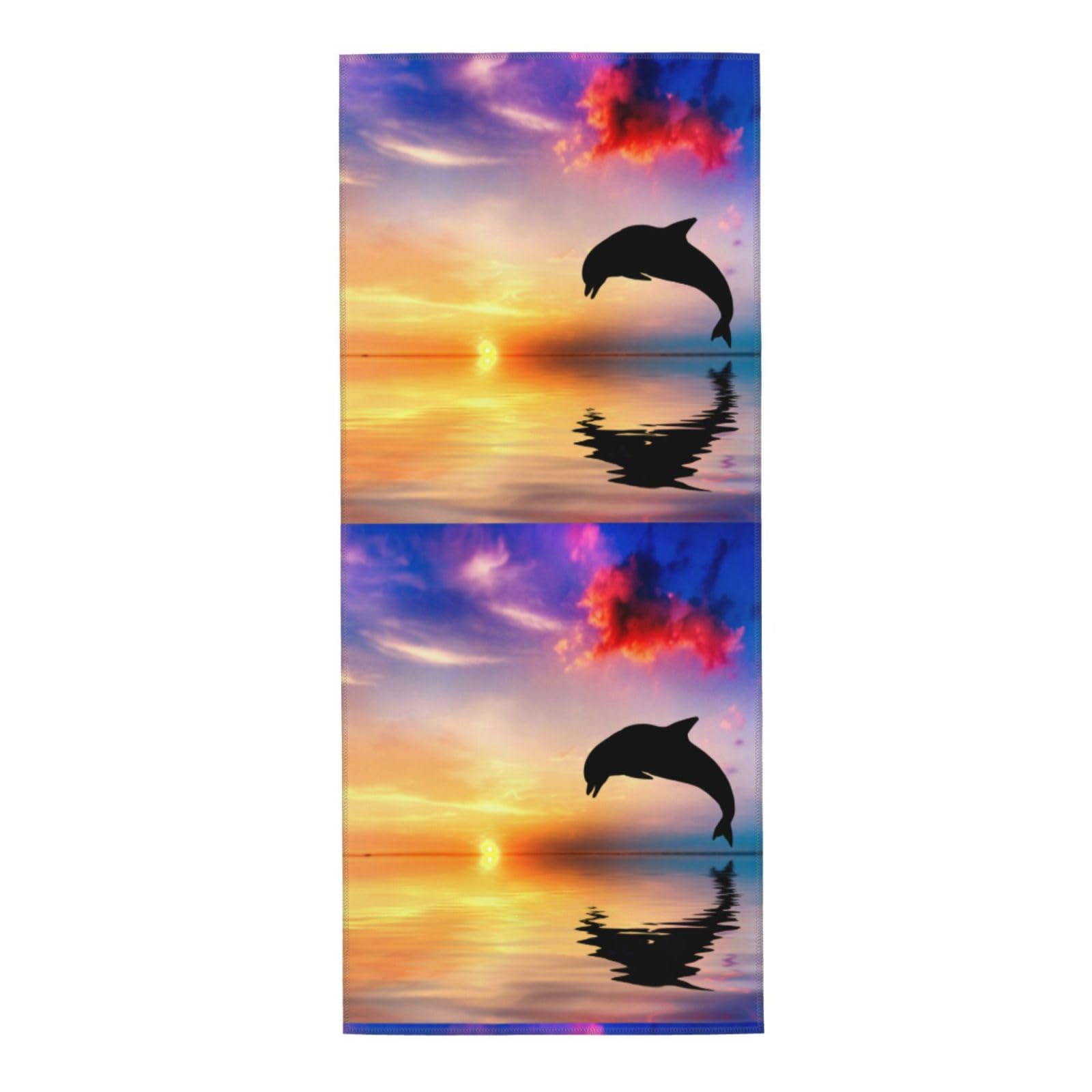 LSRCPD Towel 30 x 70 cm,Hand Towel, Soft Bath hand towels for Kitchen Hotel Gym Laundry RoomDolphin Jumping