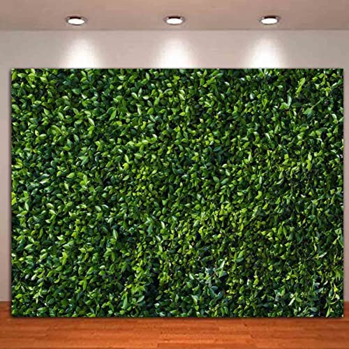 HQM Green Leaves Nature Spring Theme Photo Background Wedding Birthday Party Newborn Baby Shower Photography Backdrops Zoo Decor Banner Dessert Cake Table Decor Booth 8x6ft