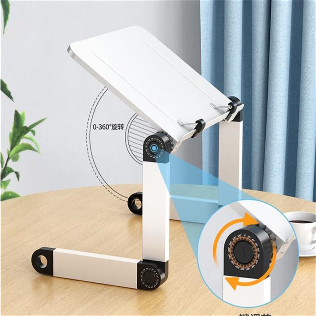 Adjustable and Stable Desktop Reading Stand, Foldable Storage Laptop Tablet, Elevated