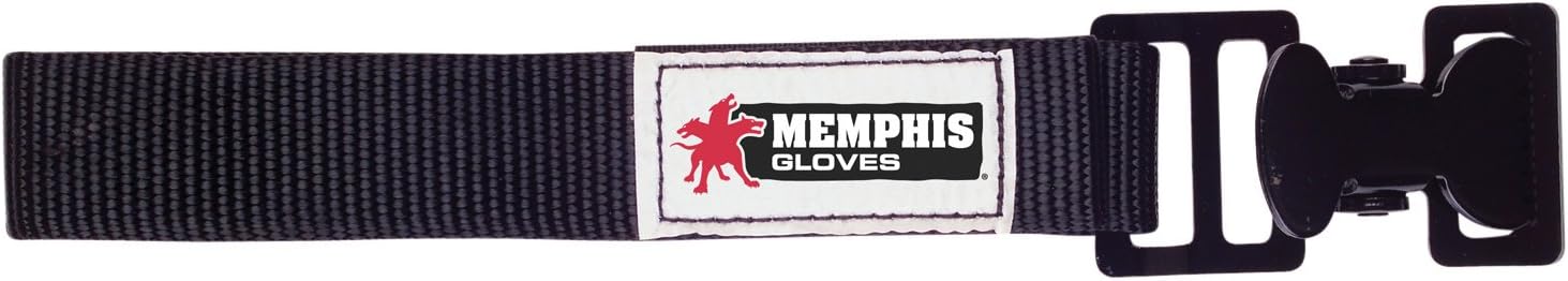 MCR Safety GCB Nickel Gloves Utility Clip with Nylon Strap, Black,Large