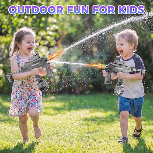 SHNAYLE 2 Pack Electric Water Gun 2026 Upgraded, Watergun for Adults & Kids, Powerful Automatic Squirt Gun Shooting Long Range Water Blaster, Pool Outdoor Toy (Blue+Red) by SHNAYLE - Used condition - Image 8