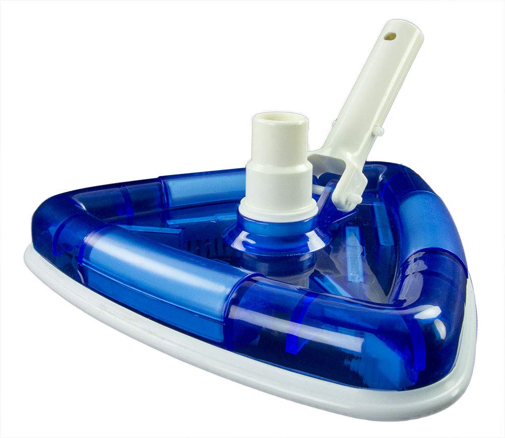 Aqua Select Tête triangulaire See-Thru pour piscine | Parfait pour les piscines hors-sol et creusées | Poils en nylon et côtés en caoutchouc | Nettoyage rapide des murs, coins et pentes